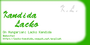 kandida lacko business card